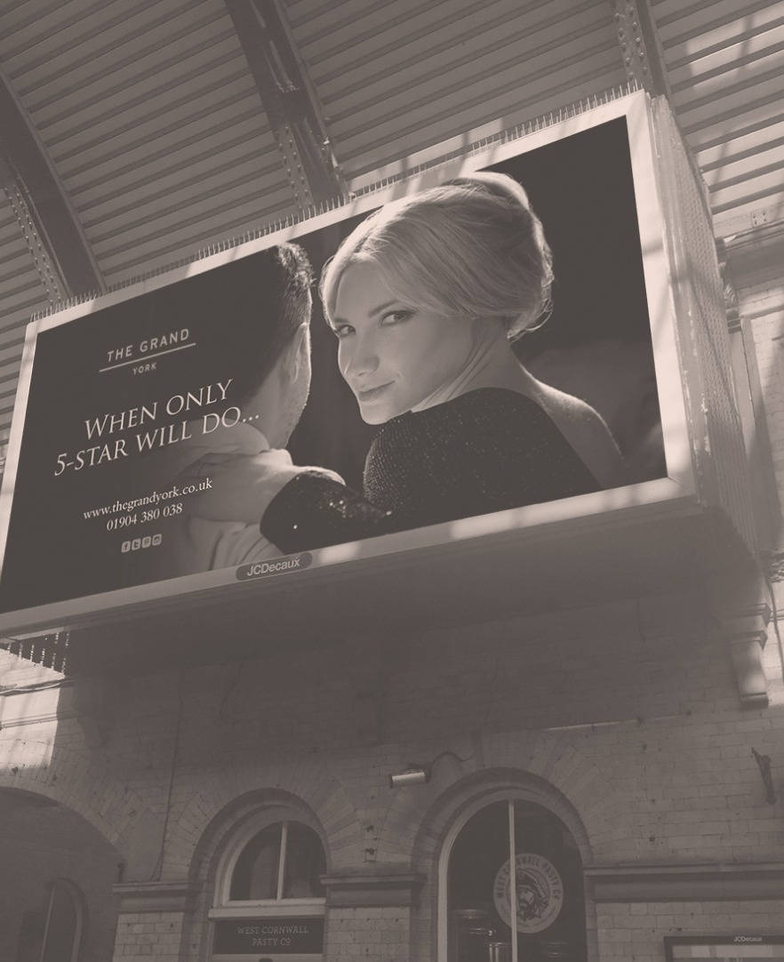billboard with woman