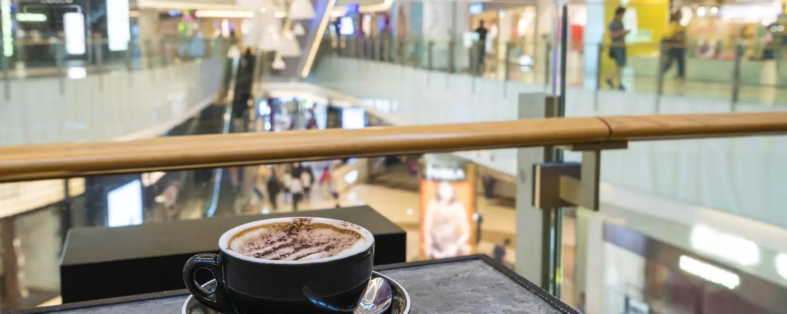 Coffee in shopping centre